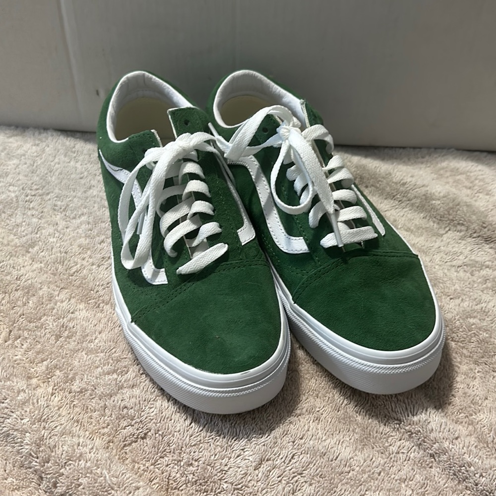 Green Vans Old Skool Shoes